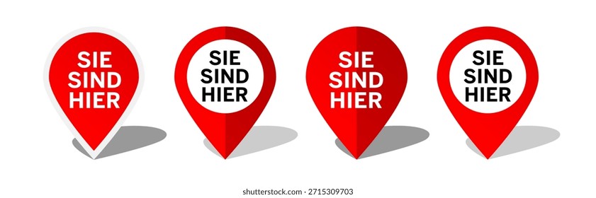 Sie sind hier, You are here in german language