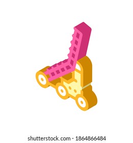 siege ladder isometric icon vector. siege ladder sign. isolated symbol illustration