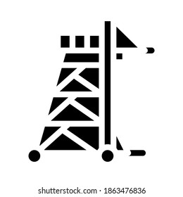 siege tower glyph icon vector. siege tower sign. isolated contour symbol black illustration