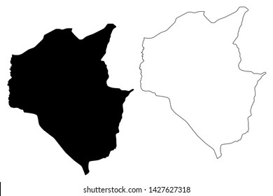 Siem Reap Province (Kingdom of Cambodia, Kampuchea, Provinces of Cambodia) map vector illustration, scribble sketch Siemreap map
