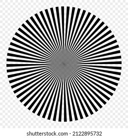 Siemens Star With 128 Spokes. Eye Test Chart. Vector Visual Acuity. 