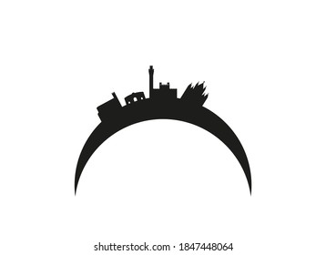 siena city skyline in italy