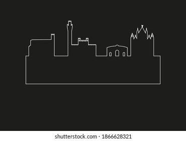 siena city skyline in italy