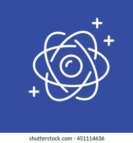 Sience symbol made in trendy line style vector. Atom concept.