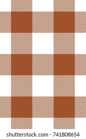 Sienna Gingham pattern. Texture from rhombus/squares for - plaid, tablecloths, clothes, shirts, dresses, paper, bedding, blankets, quilts and other textile products. Vector illustration.