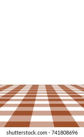 Sienna Gingham pattern. Texture from rhombus/squares for - plaid, tablecloths, clothes, shirts, dresses, paper, bedding, blankets, quilts and other textile products. Vector illustration.
