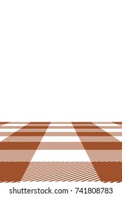 Sienna Gingham pattern. Texture from rhombus/squares for - plaid, tablecloths, clothes, shirts, dresses, paper, bedding, blankets, quilts and other textile products. Vector illustration.