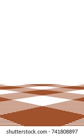 Sienna Gingham pattern. Texture from rhombus/squares for - plaid, tablecloths, clothes, shirts, dresses, paper, bedding, blankets, quilts and other textile products. Vector illustration.