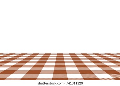 Sienna Gingham pattern. Texture from rhombus/squares for - plaid, tablecloths, clothes, shirts, dresses, paper, bedding, blankets, quilts and other textile products. Vector illustration.