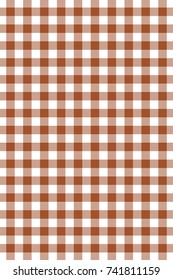 Sienna Gingham pattern. Texture from rhombus/squares for - plaid, tablecloths, clothes, shirts, dresses, paper, bedding, blankets, quilts and other textile products. Vector illustration.