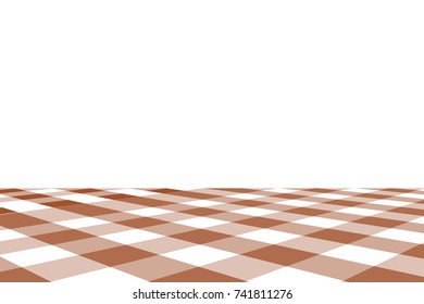 Sienna Gingham pattern. Texture from rhombus/squares for - plaid, tablecloths, clothes, shirts, dresses, paper, bedding, blankets, quilts and other textile products. Vector illustration.