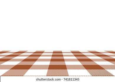 Sienna Gingham pattern. Texture from rhombus/squares for - plaid, tablecloths, clothes, shirts, dresses, paper, bedding, blankets, quilts and other textile products. Vector illustration.
