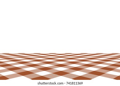 Sienna Gingham pattern. Texture from rhombus/squares for - plaid, tablecloths, clothes, shirts, dresses, paper, bedding, blankets, quilts and other textile products. Vector illustration.