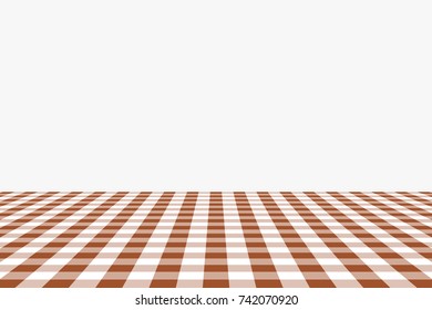 Sienna Gingham pattern. Texture from rhombus/squares for - plaid, tablecloths, clothes, shirts, dresses, paper, bedding, blankets, quilts and other textile products. Vector illustration.