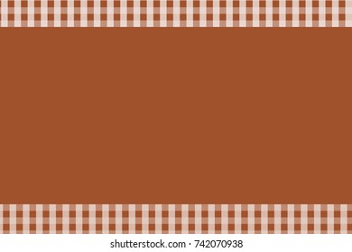 Sienna Gingham pattern. Texture from rhombus/squares for - plaid, tablecloths, clothes, shirts, dresses, paper, bedding, blankets, quilts and other textile products. Vector illustration.