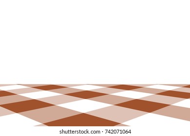 Sienna Gingham pattern. Texture from rhombus/squares for - plaid, tablecloths, clothes, shirts, dresses, paper, bedding, blankets, quilts and other textile products. Vector illustration.