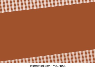 Sienna Gingham pattern. Texture from rhombus/squares for - plaid, tablecloths, clothes, shirts, dresses, paper, bedding, blankets, quilts and other textile products. Vector illustration.