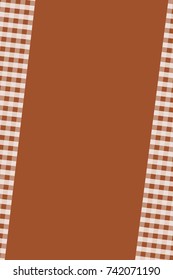 Sienna Gingham pattern. Texture from rhombus/squares for - plaid, tablecloths, clothes, shirts, dresses, paper, bedding, blankets, quilts and other textile products. Vector illustration.
