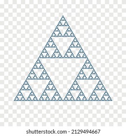 Sierpinski triangle. Mathematical geometric endless fractal. Vector