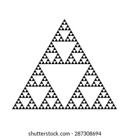 Sierpinski's fractal triangle, vector illustration
