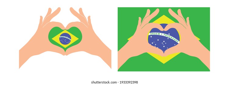Sierra  flag. Two hands in the form of a heart with flag of Sierra 