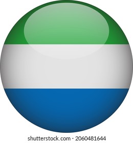 Sierra Leone 3D Rounded Country Flag Icon