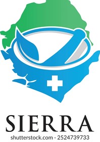 sierra leone áfrica medicina e saúde design logotipo