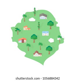Sierra Leone African map real estate