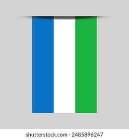 Vektorillustration der Banner-Flagge von Sierra Leone