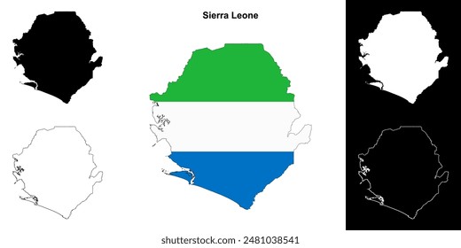 Sierra Leone - leere Umrisskarte