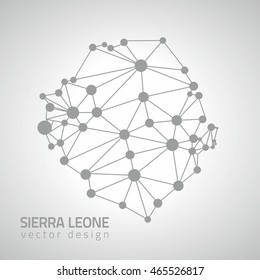 Sierra Leone contour grey vector map