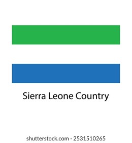 Sierra Leone Country flag hand drawing illustration vector based drawing