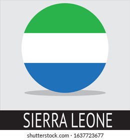 
sierra leone country flag symbol with a white background