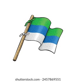 Vektorillustration der Country-Flagge von Sierra Leone