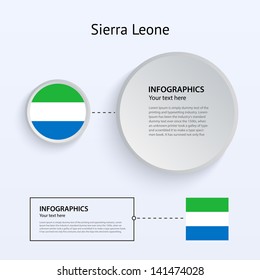 Sierra Leone Country Set of Banners on gray background for Infographic and Presentation. Vector illustration.