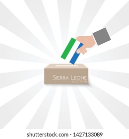 Sierra Leone Elections Vote Box Vector