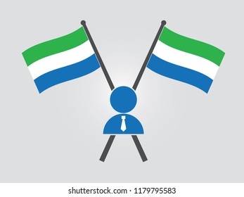 Sierra Leone Emblem Businessman