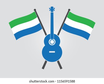 Sierra Leone Emblem Guitar Musician
