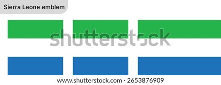 Sierra Leone Emblem Icon Set – Official National Coat of Arms in Flat Vector Style on Gray Background.