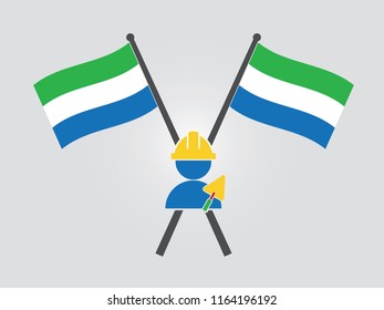 Sierra Leone Emblem Labor Constructions