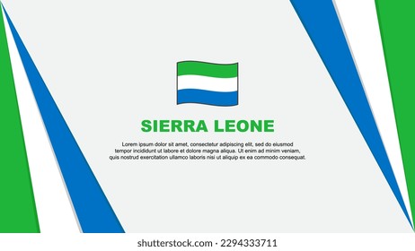 Sierra Leone Flag Abstract Background Design Template. Sierra Leone Independence Day Banner Cartoon Vector Illustration. Sierra Leone Flag