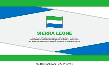 Vorlage für abstrakte Hintergrunddesigns der Flagge von Sierra Leone. Sierra Leone Independence Day Banner Cartoon Vektorgrafik. Sierra Leone Vektor