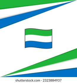 Sierra Leone Flag Abstract Background Design Template. Sierra Leone Independence Day Banner Social Media Post. Sierra Leone Design