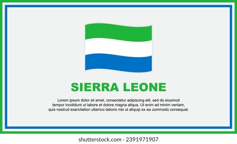 Sierra Leone Flag Abstract Background Design Template. Sierra Leone Independence Day Banner Social Media Vector Illustration. Sierra Leone Banner