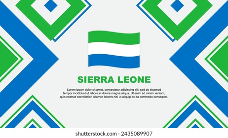 Sierra Leone Flag Abstract Background Design Template. Sierra Leone Independence Day Banner Wallpaper Vector Illustration. Sierra Leone Independence Day