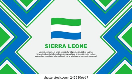 Sierra Leone Flag Abstract Background Design Template. Sierra Leone Independence Day Banner Wallpaper Vector Illustration. Sierra Leone Vector