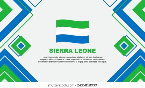 Sierra Leone Flag Abstract Background Design Template. Sierra Leone Independence Day Banner Wallpaper Vector Illustration. Sierra Leone Background