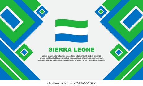 Sierra Leone Flag Abstract Background Design Template. Sierra Leone Independence Day Banner Wallpaper Vector Illustration. Sierra Leone Cartoon