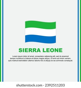 Sierra Leone Flag Background Design Template. Sierra Leone Independence Day Banner Social Media Post. Sierra Leone Cartoon