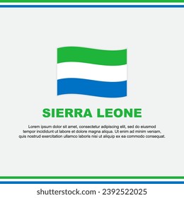 Sierra Leone Flag Background Design Template. Sierra Leone Independence Day Banner Social Media Post. Sierra Leone Design